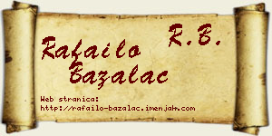 Rafailo Bažalac vizit kartica